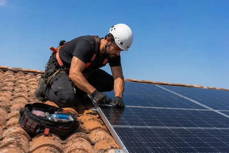 Maintenance et monitoring de panneaux solaires à Teyssode